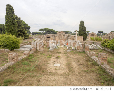 old ancient ostia archeological ruins old ancient ostia archeological ruins 81919821