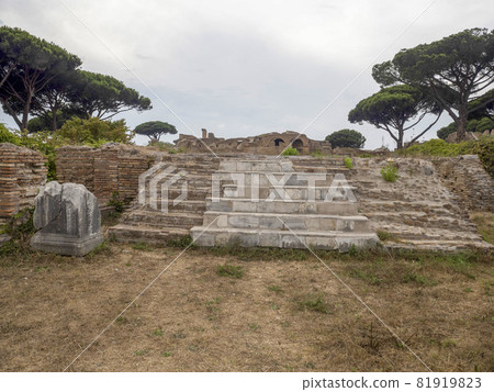 old ancient ostia archeological ruins 81919823