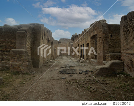 old ancient ostia archeological ruins 81920042