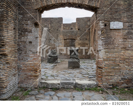silvanus wheat mill old ancient ostia archeological ruins 81920051