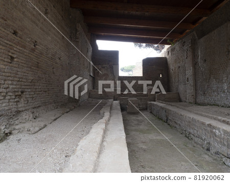old ancient ostia archeological ruins 81920062