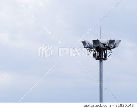 The top of spotlight pole on the highway 81920148