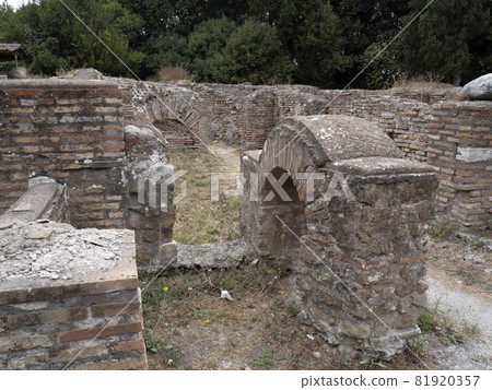 Archetti tombs old ancient ostia archeological ruins 81920357