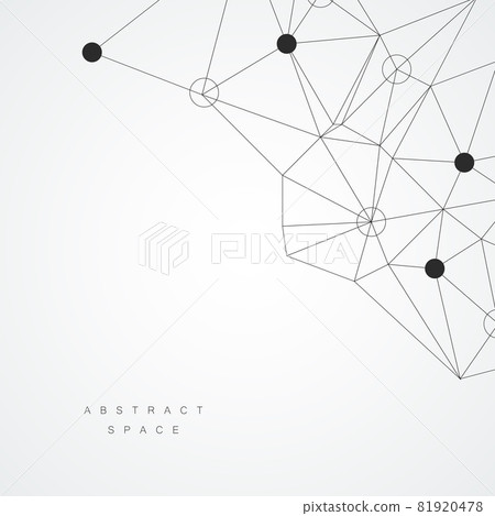 Abstract connection structure with dots and lines. Vector background Abstract connection structure with dots and lines. Vector background 81920478