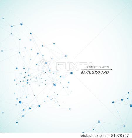 Technology network connect with points and lines. Science creative background 81920507