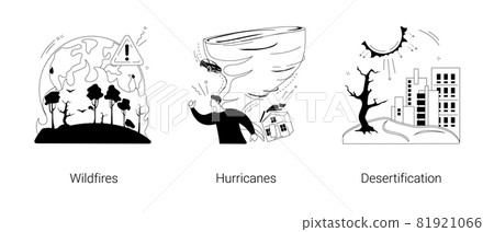 Natural disaster abstract concept vector illustrations. Natural disaster abstract concept vector illustrations. 81921066