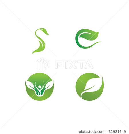 Leaf green plant logo fresh vector - Stock Illustration [81921549] - PIXTA