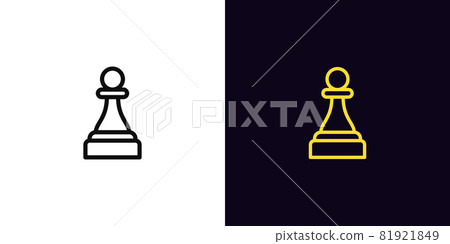 Outline chessman pawn icon, with editable stroke. Linear pawn sign, chess piece pictogram Outline chessman pawn icon, with editable stroke. Linear pawn sign, chess piece pictogram 81921849