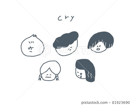 兒童面部表情插圖(不含) 兒童面部表情插圖(不含) 81923690