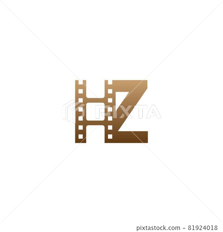 Letter Z with film strip icon logo design template 81924018