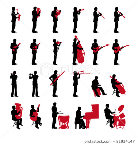 表演者的剪影插圖 表演者的剪影插圖 81924147