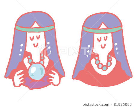 簡單可愛的算命插畫 81925093