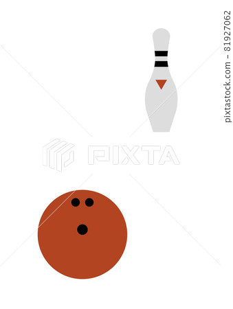 Bowling pin and ball illustration Bowling pin and ball illustration 81927062