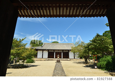 新藥師寺(從南門眺望正殿)【奈良縣奈良市高畑町】 新藥師寺(從南門眺望正殿)【奈良縣奈良市高畑町】 81927388