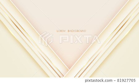 Beige abstract layer overlaps illustration with golden lines for background Beige abstract layer overlaps illustration with golden lines for background 81927705