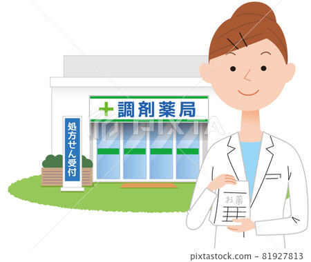 有藥房和藥品的女藥劑師 81927813