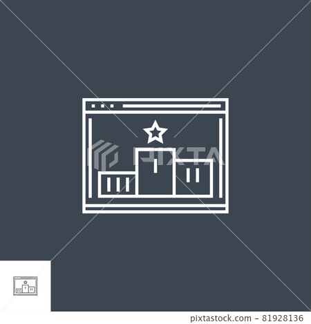 Website Ranking Line Icon Website Ranking Line Icon 81928136