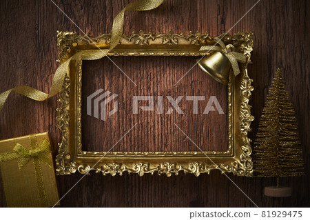 金色聖誕圖片相框 金色聖誕圖片相框 81929475