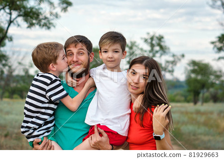 Family everyday life outdoor Family everyday life outdoor 81929663