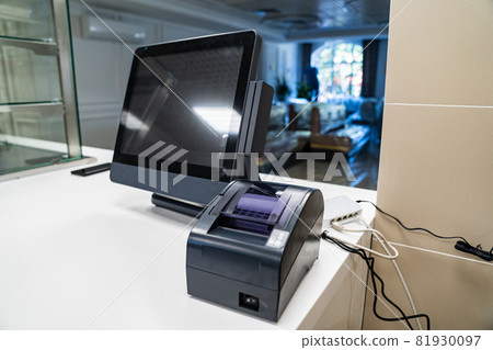 modern cash register equipment for the dining room. modern cash register equipment for the dining room. 81930097