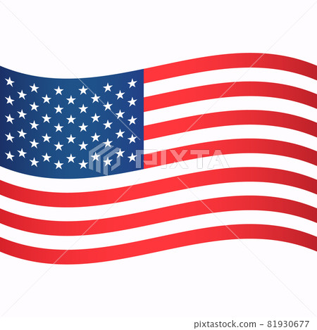 vector image of american flag illustration on white 81930677
