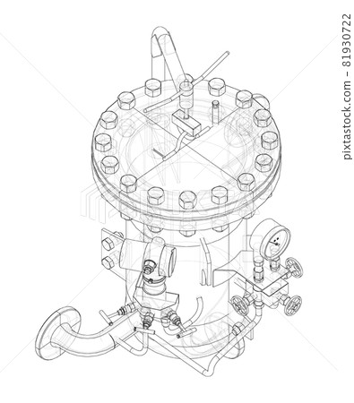 Industrial air filter with taps and pressure gauge Industrial air filter with taps and pressure gauge 81930722