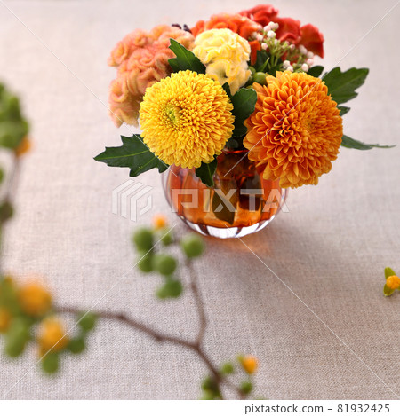 秋季迷你佈置萬聖節彩媽和雞冠花，東方苦樂參半 81932425