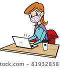 A woman working remotely at an American comics cafe A woman working remotely at an American comics cafe 81932838