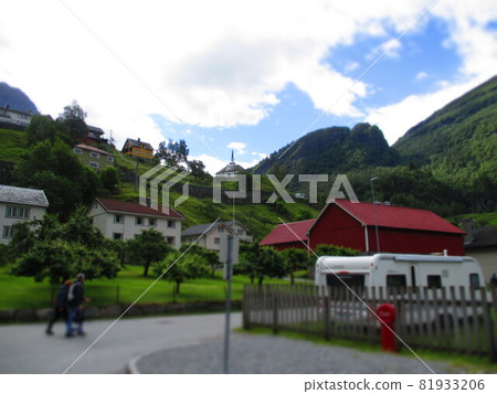 Norwegian Geiranger diorama style Norwegian Geiranger diorama style 81933206