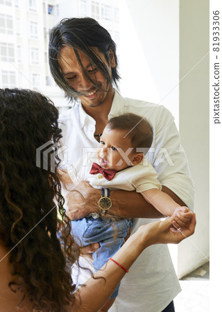Parents Playing in Happy Baby Boy 81933306