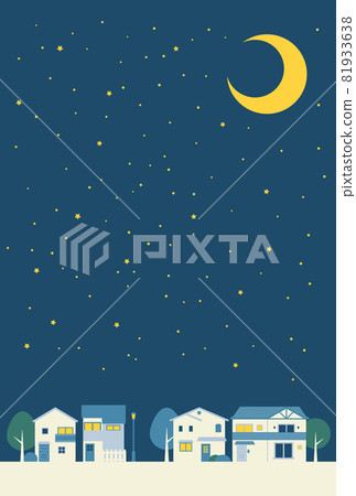 背景素材_城市景觀_夜景住宅區 背景素材_城市景觀_夜景住宅區 81933638