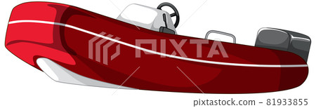 Powerboat or speedboat isolated on white background 81933855