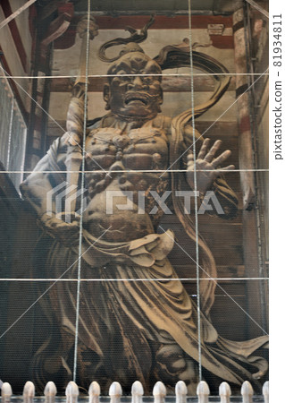 Nandaimon Gate of Todaiji Temple (Nio statue) "Agata" statue [Zoshi-cho, Nara City, Nara Prefecture] 81934811