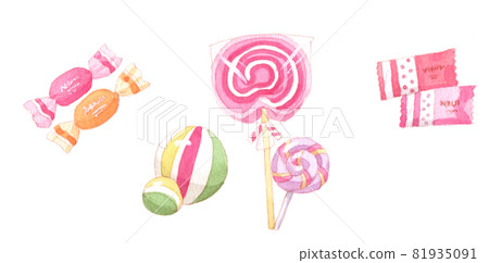 Watercolor: candy 81935091