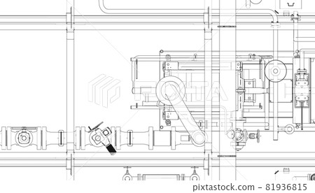 Pump station. Vector 81936815