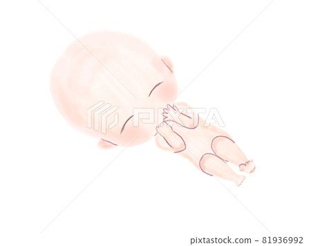 Cute fetal watercolor illustration Cute fetal watercolor illustration 81936992