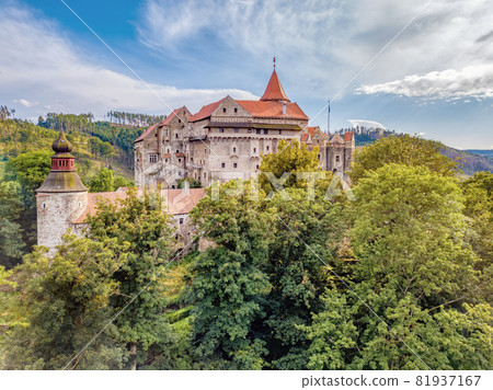 historical medieval castle Pernstejn, Czech Republic 81937167