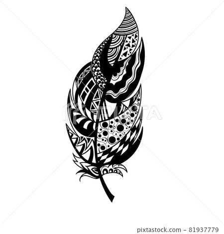 Peerless Decorative Feather, Patterned design, Tattoo Peerless Decorative Feather, Patterned design, Tattoo 81937779