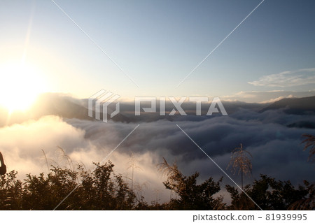 View the sea of clouds in the early morning from 100 famous mountains View the sea of clouds in the early morning from 100 famous mountains 81939995