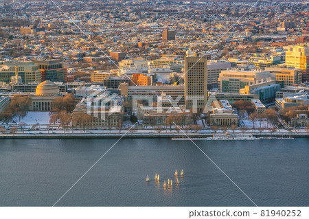 Panorama view of Boston skyline 81940252
