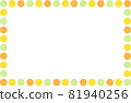Colorful and cute round dot pattern frame 81940256