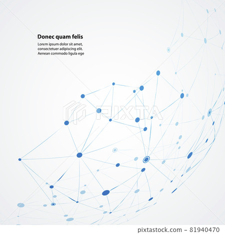 Abstract design with blue compound lines and... - Stock Illustration ...