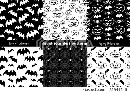 halloween seamless patterns
