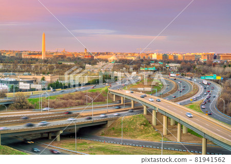 Boston Harbor skyline at twilight, Massachusetts 81941562