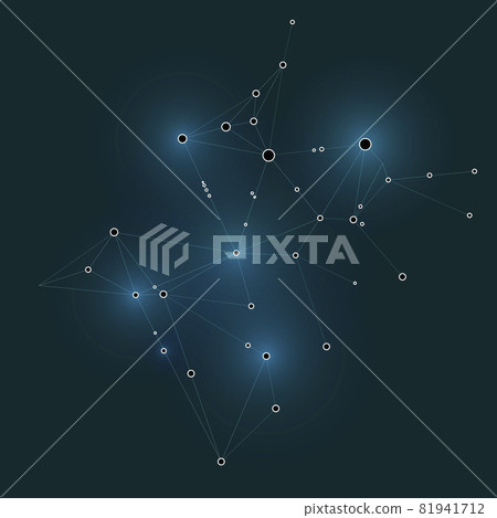 Stylish, polygonal pattern of connected black... - Stock Illustration ...