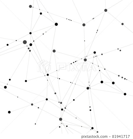 Stylish, polygonal pattern of connected black... - Stock Illustration ...