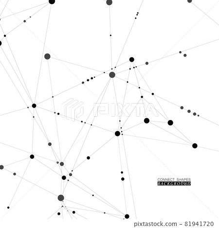 Stylish, polygonal pattern of connected black... - Stock Illustration ...