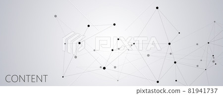 Geometric grey background connected molecule with line and dots Geometric grey background connected molecule with line and dots 81941737