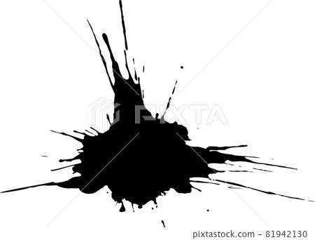 Black Ink watercolor drop on white background. Black Ink watercolor drop on white background. 81942130