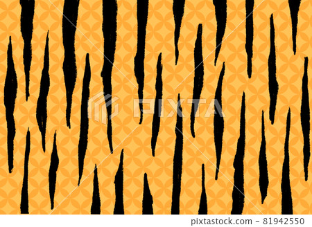 Japanese pattern tiger pattern background material Cloisonne pattern 81942550